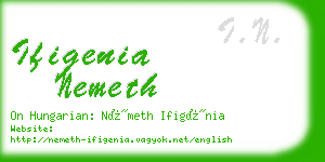 ifigenia nemeth business card